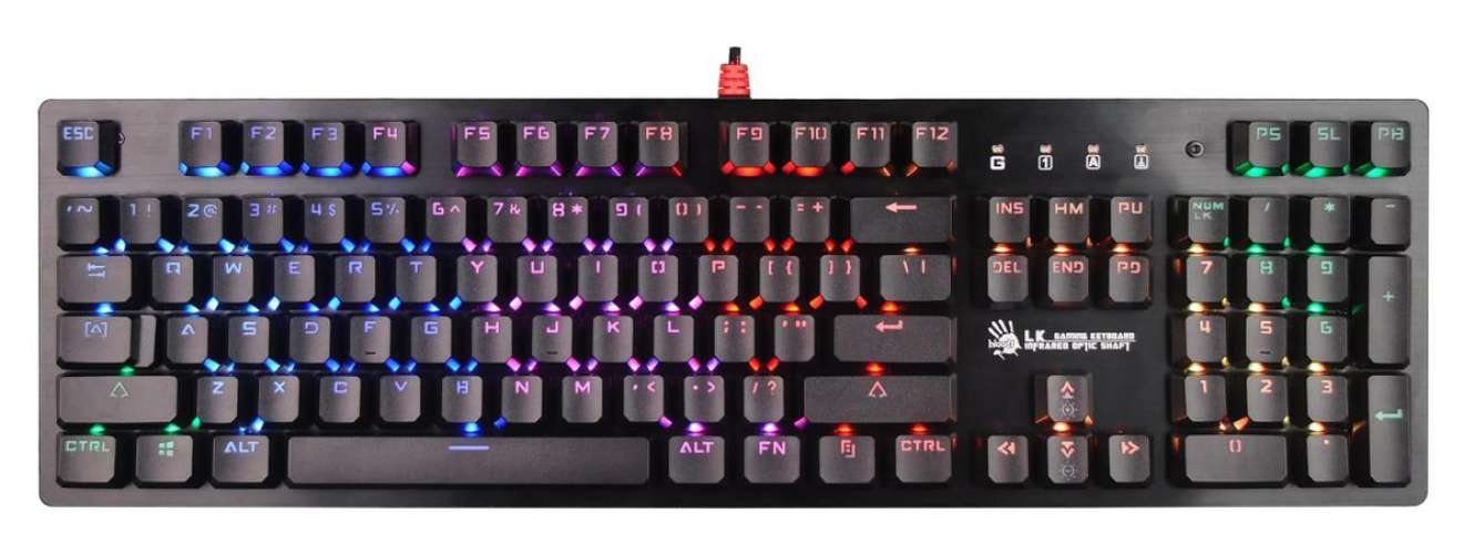 Клавиатура A4TECH Bloody B810R Battlefield,  USB, черный [b810r (battlefield)]